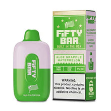 Aloe Grapple Watermelon Flavored FIFTY BAR 6500 Disposable Vape Device 1PC | eVape Kings