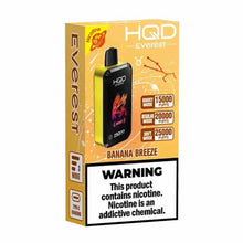 Banana Breeze Flavored HQD Cuvie Everest Disposable Vape - 2500K Puffs | eVape Kings