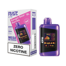 Bangin Sour Berries Flavored Raz LTX DC25000 Zero 0mg Disposable Vape Device - 15K Puffs | eVape Kings
