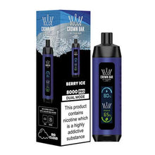 Berry Ice Flavored Al Fakher Crown Bar Disposable Vape Device - 8000 Puffs | evapekings.com - 5PK