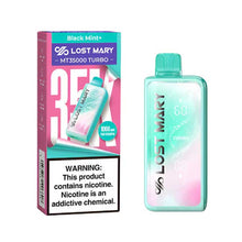 Black Mint Flavored Lost Mary MT35000 Disposable Vape Device - 35K Puffs - 5PC | eVape Kings