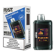 Black & Blue Lime - Raz DC25000 - 5PK Flavored Raz DC25000 Disposable Vape Device - 25K Puffs - 5PK | Evape Kings