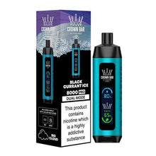 Blackcurrant Ice Flavored Al Fakher Crown Bar Disposable Vape Device - 8000 Puffs | evapekings.com - 5PK
