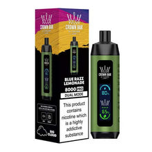 Blue Razz Lemonade Flavored Al Fakher Crown Bar Disposable Vape Device - 8000 Puffs | evapekings.com - 5PK