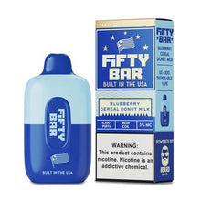 Blueberry Cereal Donut Milk Flavored FIFTY BAR 6500 Disposable Vape Device 1PC | eVape Kings