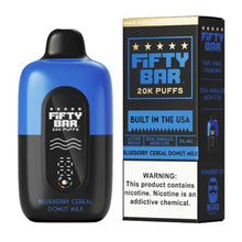 Blueberry Cereal Donut Milk Flavored Fifty Bar V2 Disposable Vape Device - 20000 Puffs - 5PK | eVape Kings