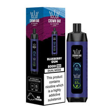 Blueberry Gum Flavored Al Fakher Crown Bar Disposable Vape Device - 8000 Puffs | evapekings.com - 5PK