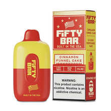 Cinnamon Funnel Cake Flavored FIFTY BAR 6500 Disposable Vape Device 1PC | eVape Kings