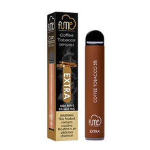FUME EXTRA VAPE FLAVORED Coffee Tobacco 1500 Puffs - 10PK