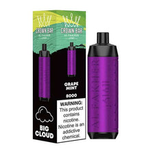 Grape Mint (LCD Screen) Flavored Al Fakher Disposable Vape Device - 800K Puffs - 5PK |evapekings.com