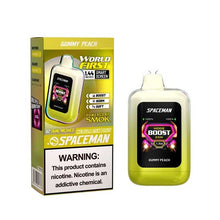Gummy Peach Flavored Spaceman Nebula 25K Plus Disposable Vape Device 5PK | eVape Kings