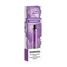 Gushin Grape Flavored HQD Cuvie Plus Disposable Vape Device - 1200K Puffs