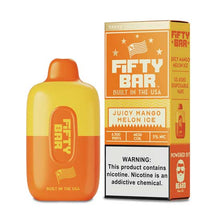 Juicy Mango Melon Ice Flavored FIFTY BAR 6500 Disposable Vape Device 1PC | eVape Kings
