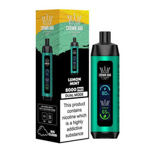Lemon Mint Flavored Al Fakher Crown Bar Disposable Vape Device - 8000 Puffs | evapekings.com - 5PK