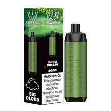 Lucid Dream Flavored Al Fakher Crown Bar Disposable Vape Device - 8000 Puffs | evapekings.com - 5PK