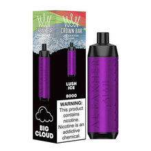 Lush Ice (LCD Screen) Flavored Al Fakher Disposable Vape Device - 800K Puffs - 5PK |evapekings.com