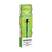 Luxury Mint Flavored HQD Cuvie Plus Disposable Vape Device - 1200K Puffs