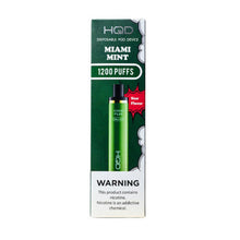 Miami Mint Flavored HQD Cuvie Plus Disposable Vape Device - 1200K Puffs