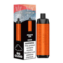 Peach Ice (LCD Screen) Flavored Al Fakher Disposable Vape Device - 800K Puffs - 5PK |evapekings.com