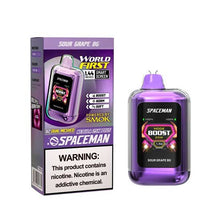 Sour Grape BG Flavored Spaceman Nebula 25K Plus Disposable Vape Device 5PK | eVape Kings