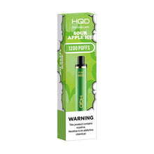 Sour Apple Ice Flavored HQD Cuvie Plus Disposable Vape Device - 1200K Puffs