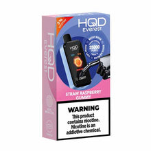 Strawberry Raspberry Ice Flavored HQD Cuvie Everest Disposable Vape - 2500K Puffs | eVape Kings