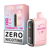 Strawberry B-Pop Flavored Geek Bar Pulse ZERO Disposable Vape Device - 15K Puffs | eVape Kings