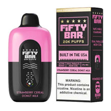 Strawberry Cereal Donut Milk Flavored Fifty Bar V2 Disposable Vape Device - 20000 Puffs - 5PK | eVape Kings