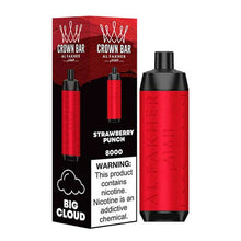 Strawberry Punch (LCD Screen) Flavored Al Fakher Disposable Vape Device - 800K Puffs - 5PK |evapekings.com