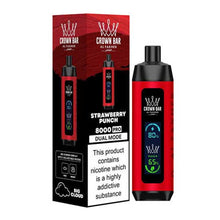 Strawberry Punch Flavored Al Fakher Crown Bar Disposable Vape Device - 8000 Puffs | evapekings.com - 1PC