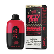 Strawberry Super Strudel Flavored FIFTY BAR 6500 Disposable Vape Device 1PC | eVape Kings