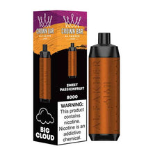 Sweet Passionfruit Flavored Al Fakher Crown Bar Disposable Vape Device - 8000 Puffs | evapekings.com - 5PK