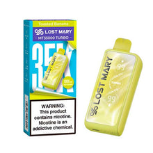 Toasted Banana Flavored Lost Mary MT35000 Disposable Vape Device - 35K Puffs - 5PK | eVape Kings