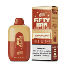 Tobaccocino Flavored FIFTY BAR 6500 Disposable Vape Device 1PC | eVape Kings