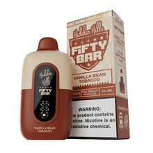 Vanilla Bean Tobacco Flavored Fifty Bar x Hidden Hills Disposable Vape Device - 2000K Puffs - 6PK | eVape Kings