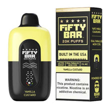 Vanilla Custard Flavored Fifty Bar V2 Disposable Vape Device - 20000 Puffs - 5PK | eVape Kings