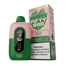 Wazza Limon Flavored Fifty Bar x Hidden Hills Disposable Vape Device - 2000K Puffs - 6PK | eVape Kings