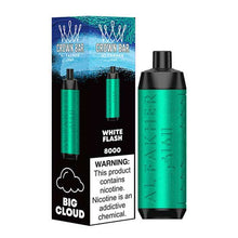 White Flash Flavored Al Fakher Crown Bar Disposable Vape Device - 8000 Puffs | evapekings.com - 5PK