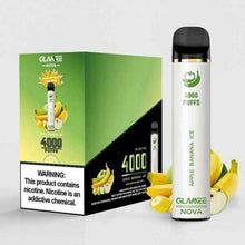 Disposable Vape Device Apple Banana Ice glamee nova 4000 Puffs
