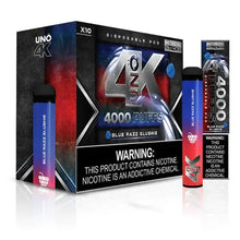 Disposable Vape Device Blue Razz Slushie Uno 4K 4000 Puffs