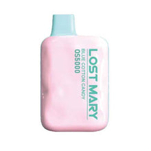 Blue Cotton Candy Flavored EBDesign LOST MARY OS5000 Disposable Vape Device - 5000 Puffs | evapekings.com - 10PK