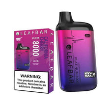 California Cherry Flavored Leaf Bar Platinum Disposable Vape Device 8000 Puffs 10PC | EvapeKings.com