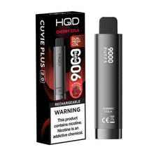Cherry Cola Flavored HQD Cuvie Plus 2.0 Disposable Vape Device - 9000 Puffs | evapekings.com - 5PK