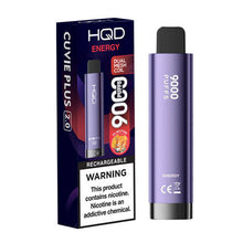 Energy Flavored HQD Cuvie Plus 2.0 Disposable Vape Device - 9000 Puffs | evapekings.com - 6PK