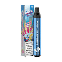 Frozen Blueberry Raspberry Lemon Ice Flavored Monster Bars Disposable Vape Device 3500 Puffs 10PC | EvapeKings.com