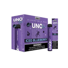 Disposable Vape Device Iced Blueberry Uno Mas 1200 Puffs