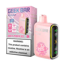 Juicy Peach Ice Flavored Geek bar Pulse Disposable Vape Device - 15000 Puffs | evapekings.com - 1PC
