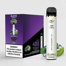 Disposable Vape Device Kiwi Blueberry Ice glamee nova 4000 Puffs