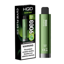 Miami Mint Flavored HQD Cuvie Plus 2.0 Disposable Vape Device - 9000 Puffs | evapekings.com - 10PK