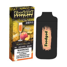 Peach Bellini Flavored Foodgod Luxe ZERO 0% Disposable Vape Device 2400 Puffs 10PC | EvapeKings.com